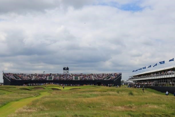 General view of the 16th green during Day One of The 149th Open at Royal St George’s Golf Club on July 15, 2021 in Sandwich, England.