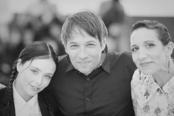 Suzanna Son, Director Sean Baker and Bree Elrod attend the "Red Rocket
