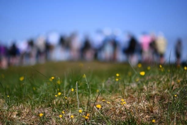 Flowers are seen during Day One of The 149th Open at Royal St George’s Golf Club on July 15, 2021 in Sandwich, England.
