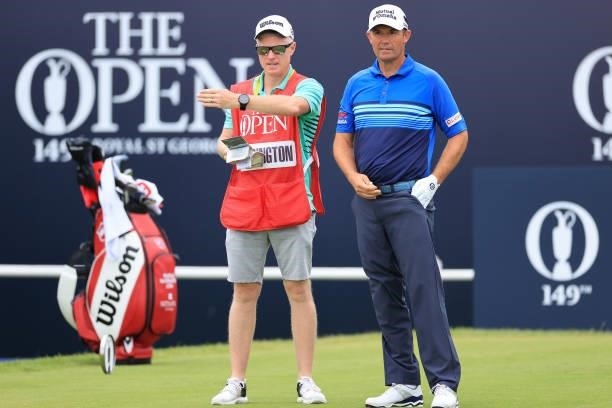 Padraig Harrington of Ireland looks on during Day One of The 149th Open at Royal St George’s Golf Club on July 15, 2021 in Sandwich, England.