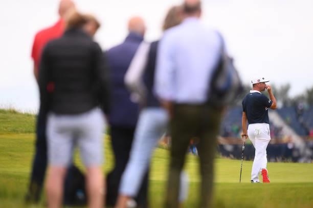 Gary Woodland of The United States looks on on the 17th hole during Day One of The 149th Open at Royal St George’s Golf Club on July 15, 2021 in...