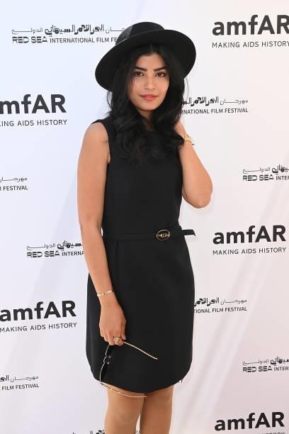 Mila Al Zahrani attends celebration of Cinema, Pre-amfAR gala lunch hosted by the Red Sea International Film Festival during the 74th annual Cannes...
