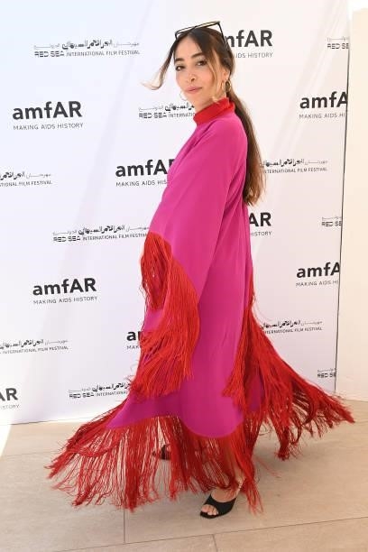 Sarah Taibah attends celebration of Cinema, Pre-amfAR gala lunch hosted by the Red Sea International Film Festival during the 74th annual Cannes Film...