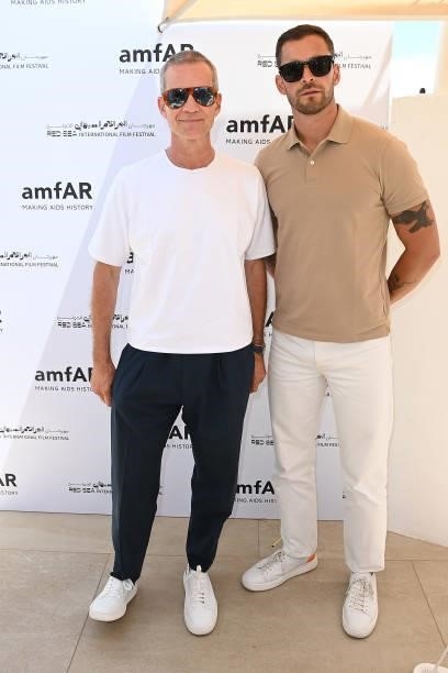 Alexander Werz and Julien Isnardon attend celebration of Cinema, Pre-amfAR gala lunch hosted by the Red Sea International Film Festival during the...