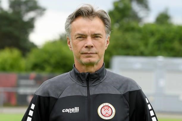 Dr. Tammo Quitzau of SV Wehen Wiesbaden poses during the team presentation at on July 15, 2021 in Wiesbaden, Germany.