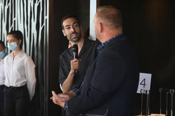 Mohammed Al Turki and Kevin Robert Frost attend celebration of Cinema, Pre-amfAR gala lunch hosted by the Red Sea International Film Festival during...