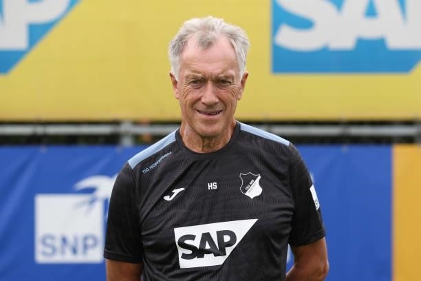 Heinz Seyfert of TSG Hoffenheim poses during the team presentation at on July 15, 2021 in Sinsheim, Germany.