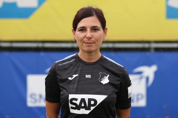 Physiotherapist Mandana Scharei of TSG Hoffenheim poses during the team presentation at on July 15, 2021 in Sinsheim, Germany.