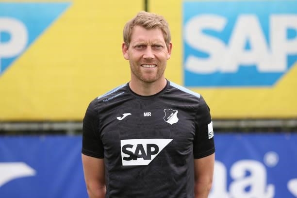 Goalkeeper coach Michael Rechner of TSG Hoffenheim poses during the team presentation at on July 15, 2021 in Sinsheim, Germany.