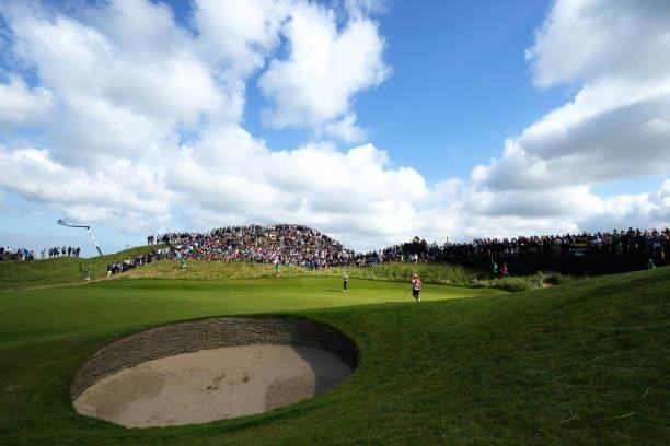 General view of the green on the sixth hole during Day One of The 149th Open at Royal St George’s Golf Club on July 15, 2021 in Sandwich, England.