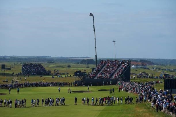 General view of the seventh hole is seen during Day One of The 149th Open at Royal St George’s Golf Club on July 15, 2021 in Sandwich, England.