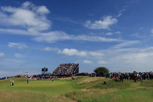 General view of the 3rd green during Day One of The 149th Open at Royal St George’s Golf Club on July 15, 2021 in Sandwich, England.