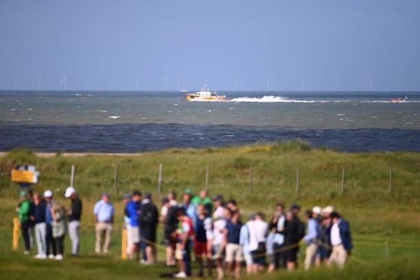 Boat is seen during Day One of The 149th Open at Royal St George’s Golf Club on July 15, 2021 in Sandwich, England.