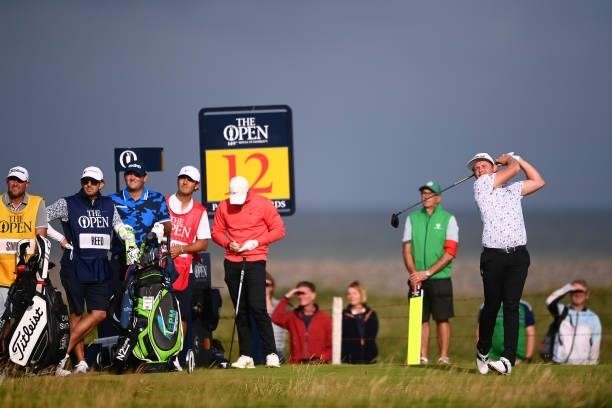 Cameron Smith of Australia tees off on the 12th hole during Day One of The 149th Open at Royal St George’s Golf Club on July 15, 2021 in Sandwich,...
