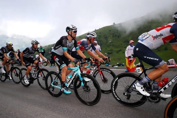 Luka Mezgec of Slovenia and Team BikeExchange & Mads Pedersen of Denmark and Team Trek - Segafredo during the 108th Tour de France 2021, Stage 18 a...