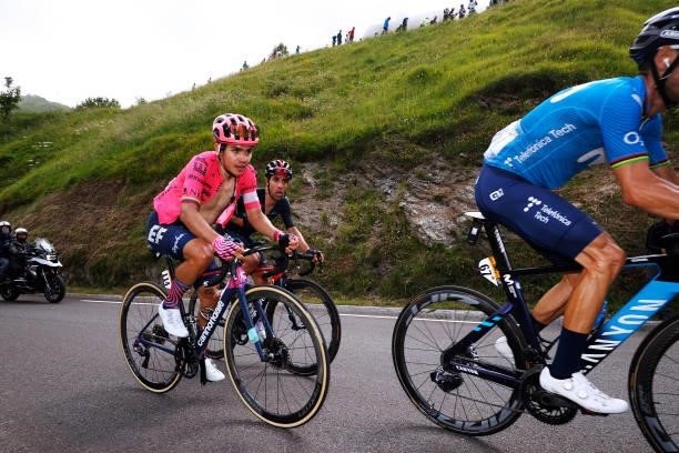 Sergio Higuita of Colombia and Team EF Education - Nippo during the 108th Tour de France 2021, Stage 18 a 129,7km stage from Pau to Luz Ardiden 1715m...