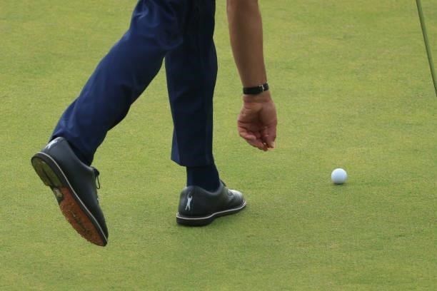 Detailed view as a player putts during Day One of The 149th Open at Royal St George’s Golf Club on July 15, 2021 in Sandwich, England.
