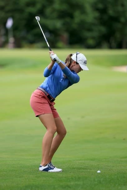 Sydney Clanton plays a shot on the 16th hole during the second round of the Dow Great Lakes Bay Invitational at Midland Country Club on July 15, 2021...