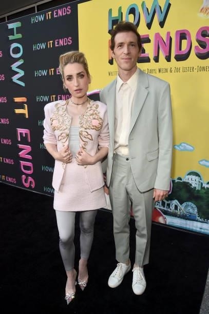 Zoe Lister-Jones and Daryl Wein attend the Los Angeles Premiere of "How It Ends