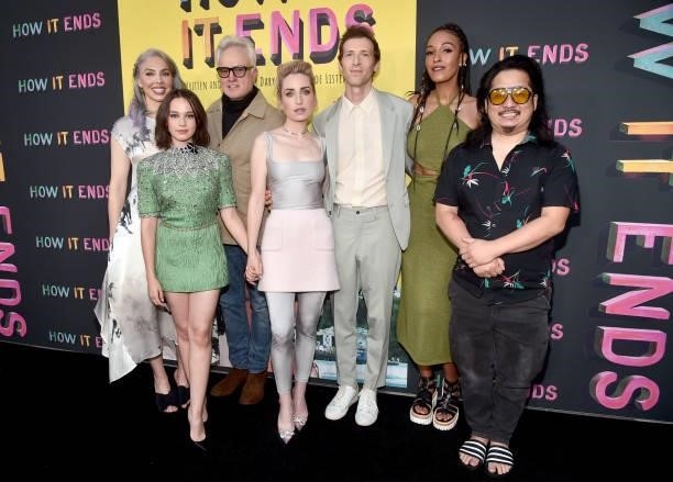 Whitney Cummings, Cailee Spaeny, Bradley Whitford, Zoe Lister-Jones, Daryl Wein, Tawny Newsome, and Bobby Lee attend the Los Angeles Premiere of "How...