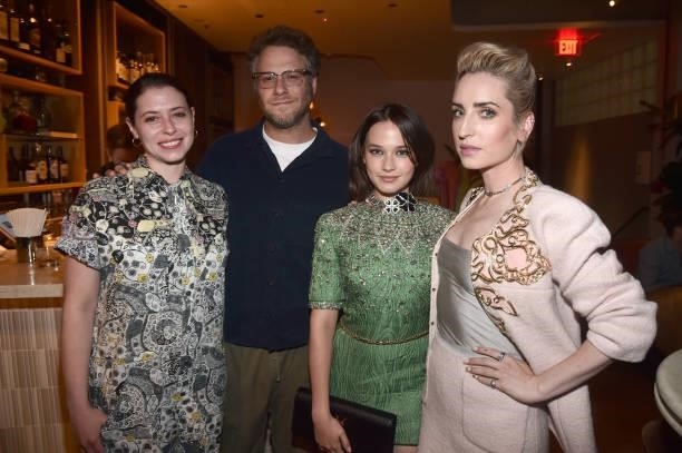Lauren Miller, Seth Rogen, Cailee Spaeny, and Zoe Lister-Jones attend the Los Angeles Premiere of "How It Ends