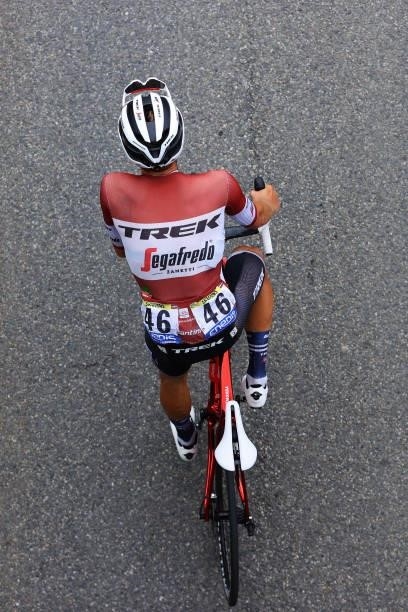 Toms Skujiņš of Latvia and Team Trek - Segafredo during the 108th Tour de France 2021, Stage 18 a 129,7km stage from Pau to Luz Ardiden 1715m /...