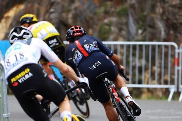 Richard Carapaz of Ecuador and Team INEOS Grenadiers at Luz Ardiden during the 108th Tour de France 2021, Stage 18 a 129,7km stage from Pau to Luz...