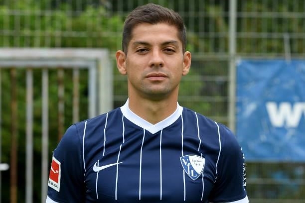 Christian Gamboa of VfL Bochum poses during the team presentation at on July 16, 2021 in Bochum, Germany.