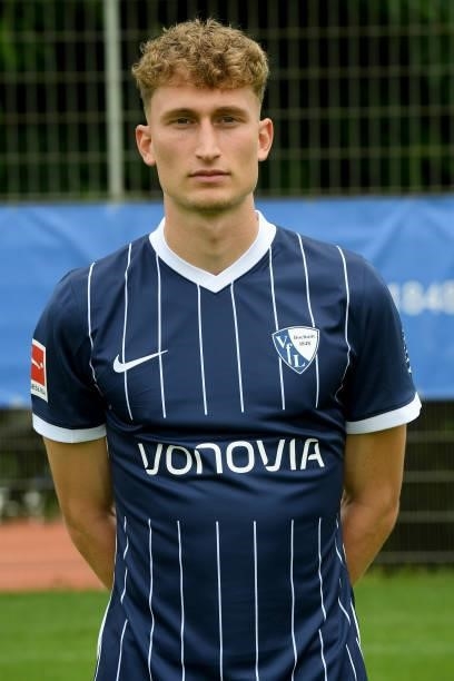 Patrick Osterhage of VfL Bochum poses during the team presentation at on July 16, 2021 in Bochum, Germany.