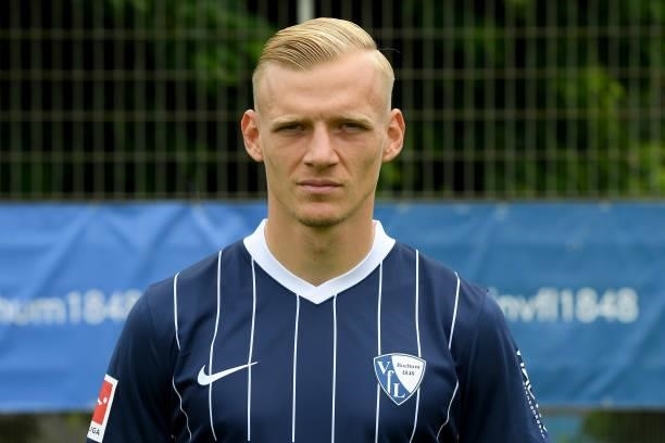 Saulo Decarli of VfL Bochum poses during the team presentation at on July 16, 2021 in Bochum, Germany.