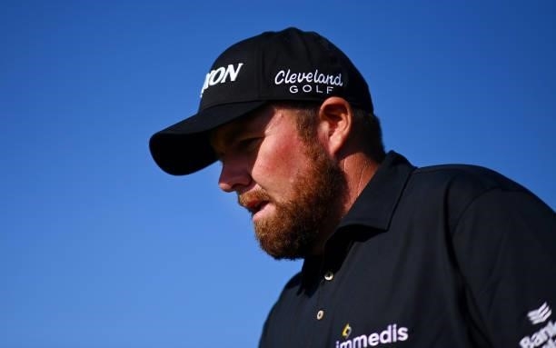 Shane Lowry of Ireland looks on during Day Two of The 149th Open at Royal St George’s Golf Club on July 16, 2021 in Sandwich, England.