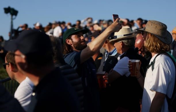 Spectators are seen during Day Two of The 149th Open at Royal St George’s Golf Club on July 16, 2021 in Sandwich, England.