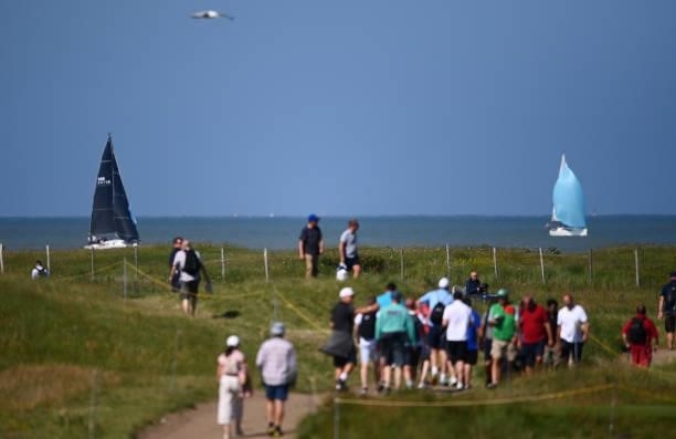 General view on the 9th hole during Day Two of The 149th Open at Royal St George’s Golf Club on July 16, 2021 in Sandwich, England.