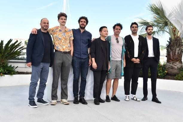 Samir Karahoda, Casper Kjeldsen, Adrian Moyse Dulli, Wu Lang, Carlos Segundo, Mohammadreza Mayghani and Diogo Salgado attends the Directors Of Short...
