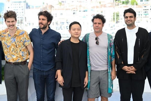 Casper Kjeldsen, Adrian Moyse Dulli, Wu Lang, Carlos Segundo and Mohammadreza Mayghani attend the Directors Of Short Movies photocall during the 74th...