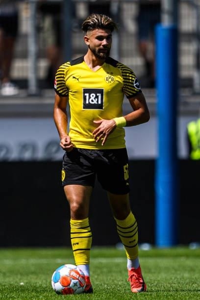 Antonios Papadopoulos of Dortmund runs with the ball during the match VfL Bochum against Borussia Dortmund during the 6. Schauinsland-Reisen Cup Der...