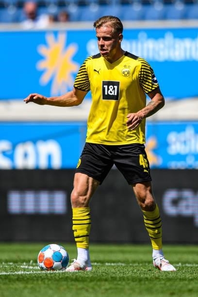 Lennart Maloney of Dortmund runs with the ball during the match VfL Bochum against Borussia Dortmund during the 6. Schauinsland-Reisen Cup Der...