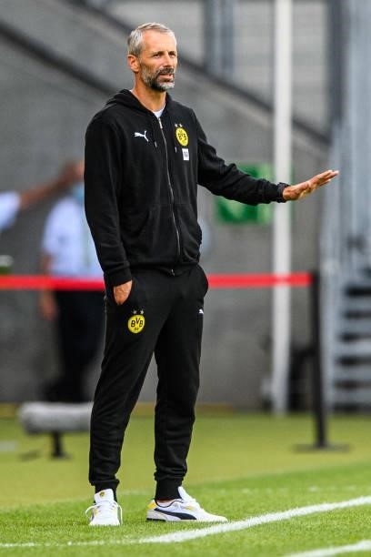 Head Coach Marco Rose of Dortmund gestures during the match VfL Bochum against Borussia Dortmund during the 6. Schauinsland-Reisen Cup Der...