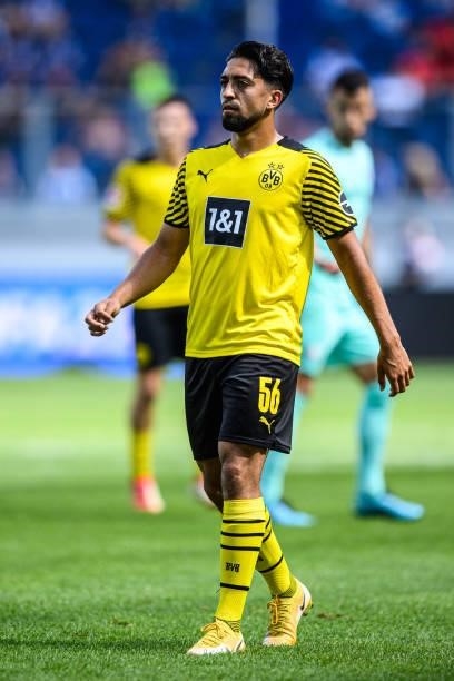 Immanuel Pherai of Dortmund looks on during the match VfL Bochum against Borussia Dortmund during the 6. Schauinsland-Reisen Cup Der Traditionen at...