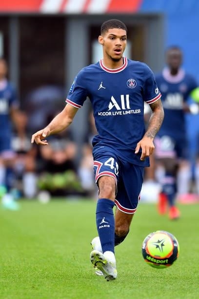 Alexandre Fressange of Paris Saint-Germain runs with the ball during the friendly match between Paris Saint-Germain and FC Chambly at Ooredoo Center...