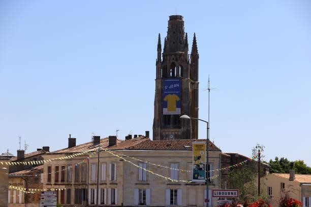 Église Saint-Jean-Baptiste in Libourne village during the 108th Tour de France 2021, Stage 20 a 30,8km Individual Time Trial Stage from Libourne to...