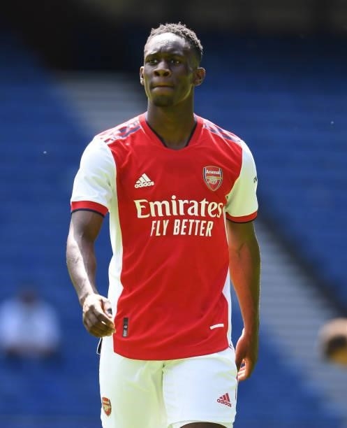 Flo Balogun of Arsenal during the pre season friendly between Rangers and Arsenal at Ibrox Stadium on July 17, 2021 in Glasgow, Scotland.