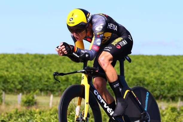 Wout Van Aert of Belgium and Team Jumbo-Visma during the 108th Tour de France 2021, Stage 20 a 30,8km Individual Time Trial Stage from Libourne to...