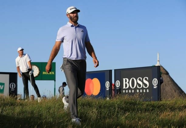 Dustin Johnson of The United States walks during Day Three of The 149th Open at Royal St George’s Golf Club on July 17, 2021 in Sandwich, England.