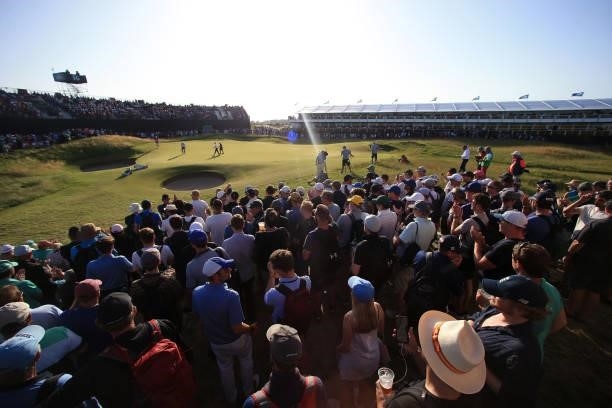 General view on the 16th green during Day Three of The 149th Open at Royal St George’s Golf Club on July 17, 2021 in Sandwich, England.