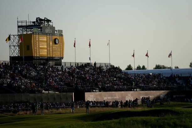 General view of the 18th hole is seen during Day Three of The 149th Open at Royal St George’s Golf Club on July 17, 2021 in Sandwich, England.