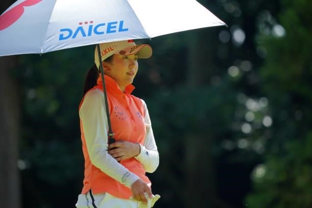 Kotone Hori of Japan is seen on the 4th green during third round of the GMO Internet Ladies Samantha Thavasa Global Cup at Eagle Point Golf Club on...