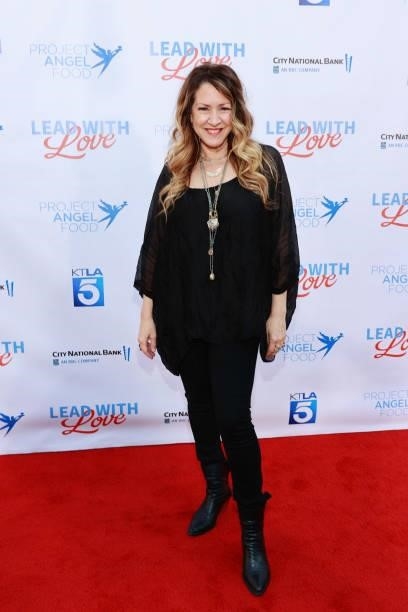 Joely Fisher attends Project Angel Food “Lead With Love 2021” at KTLA 5 on July 17, 2021 in Los Angeles, California.