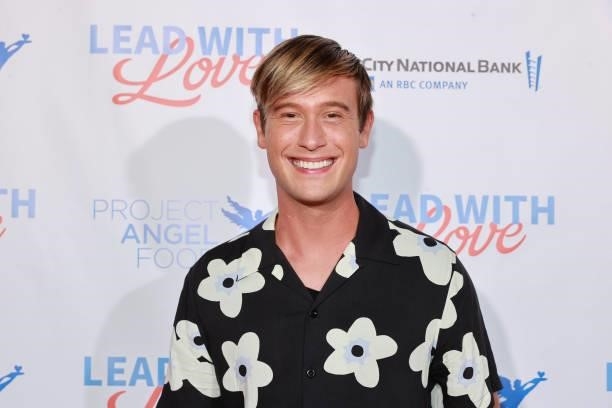 Tyler Henry attends Project Angel Food “Lead With Love 2021” at KTLA 5 on July 17, 2021 in Los Angeles, California.