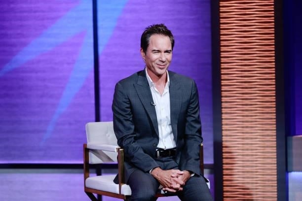 Host Eric McCormack speaks onstage during Project Angel Food “Lead With Love 2021” Live Telethon at KTLA 5 on July 17, 2021 in Los Angeles,...